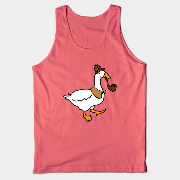 Detective Goose Illustration Tank Top by CatsandBats